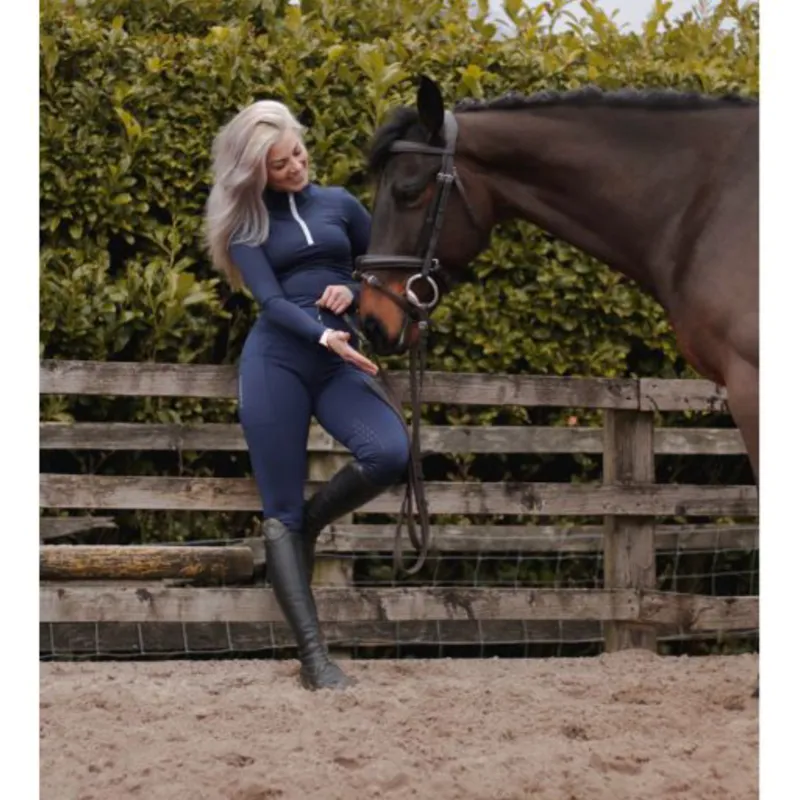 Cameo Ladies Core Collection Riding Tights - Navy-3